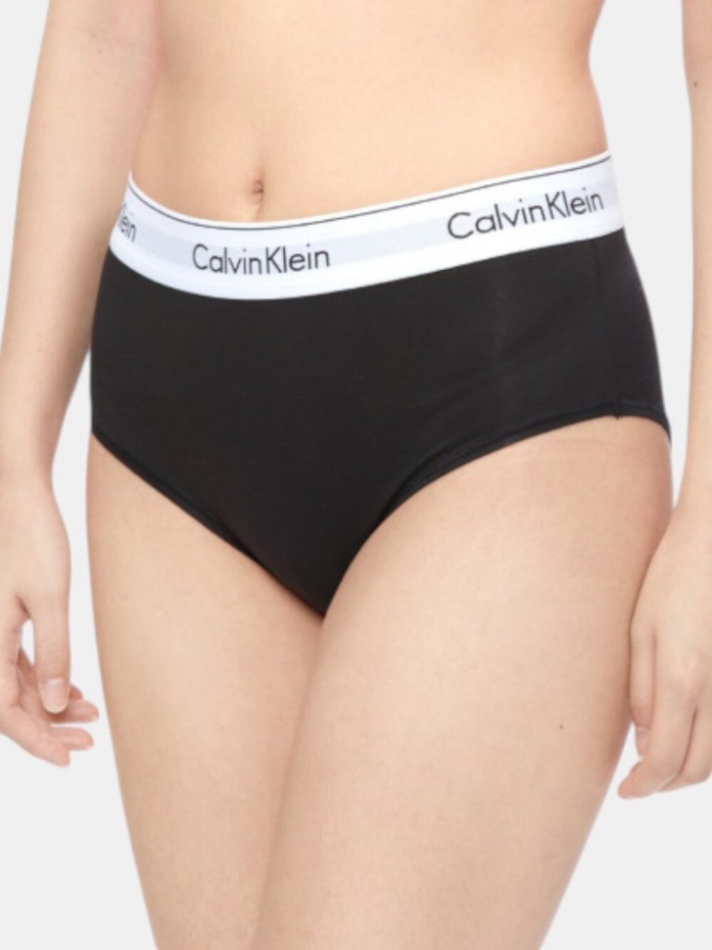 NWT  CALVIN KLEIN ICON COTTON MODAL HIGH WAIST BIKINI BLACK SIZE S